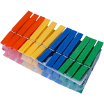 Set 24 carlige rufe din plastic, diverse culori, 7 x 1 CM